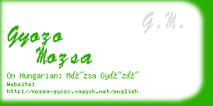 gyozo mozsa business card